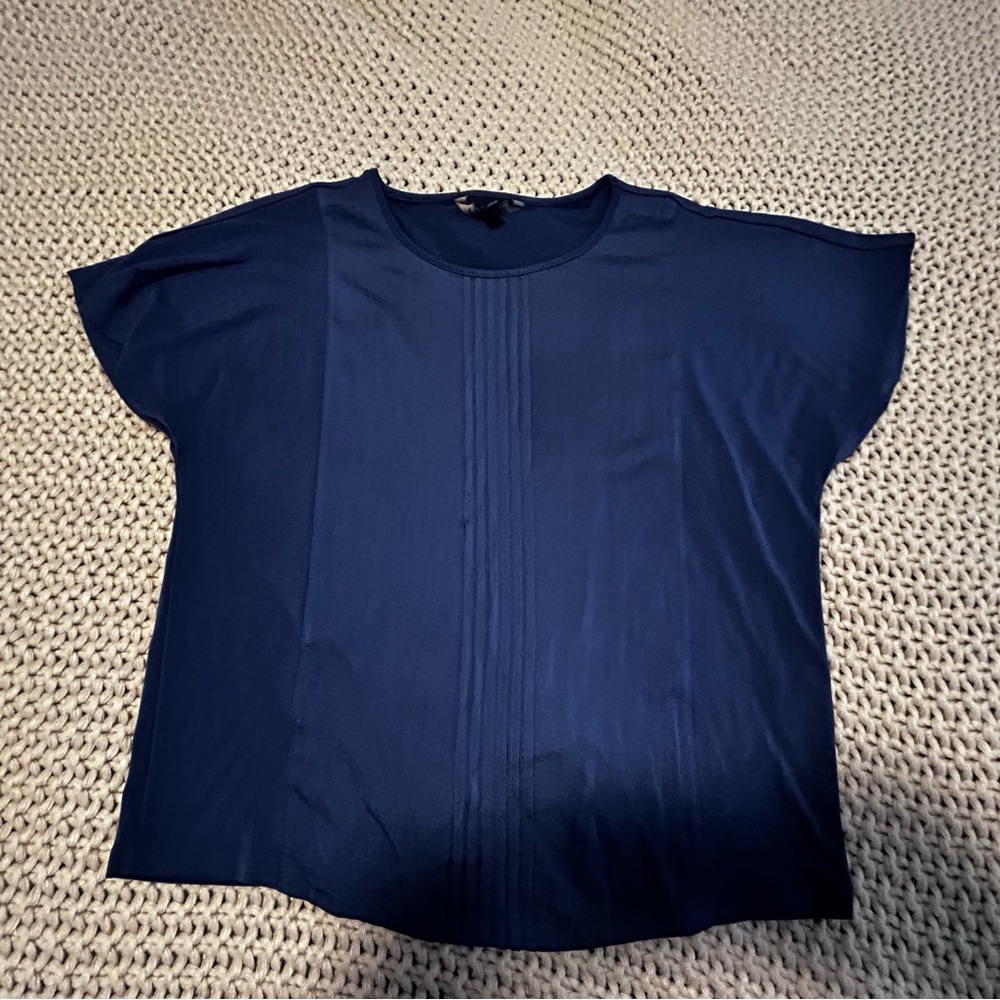 Banana Republic Blue Boxy Cap Sleeve T-Shirt